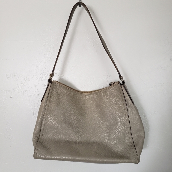 Kate Spade Grey Leather Bag Purse Tassel Zipper Pull Designer Fashion Tote - Picture 12 of 12